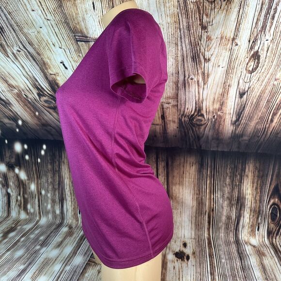 Nike Dri Fit REGULAR FIT Women's Size Small Purple V Neck Athletic T Shirt Top - Picture 2 of 9